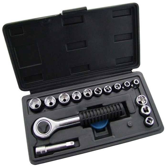 16 Piece 1/4" drive socket set