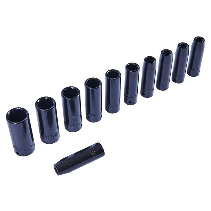 11 Piece 13mm (1/2'') deep impact socket set