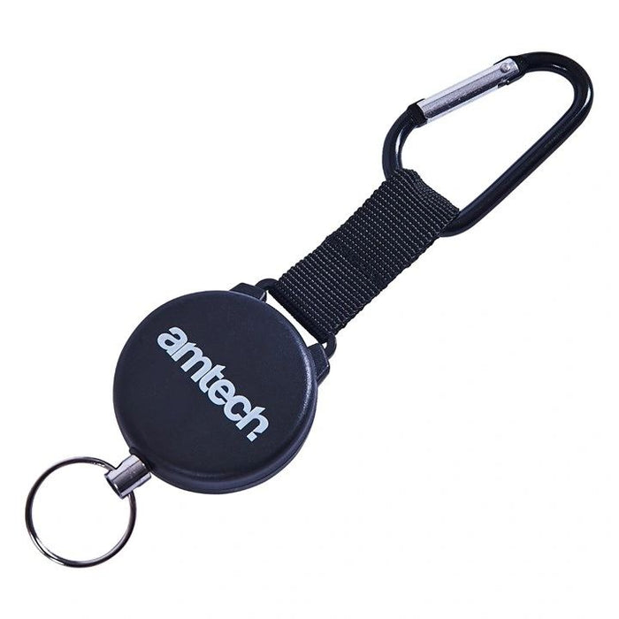 Recoil keyring with carabiner