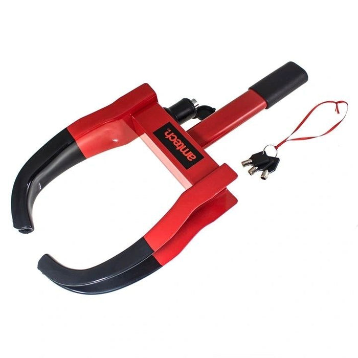 Easy-fit adjustable wheel clamp