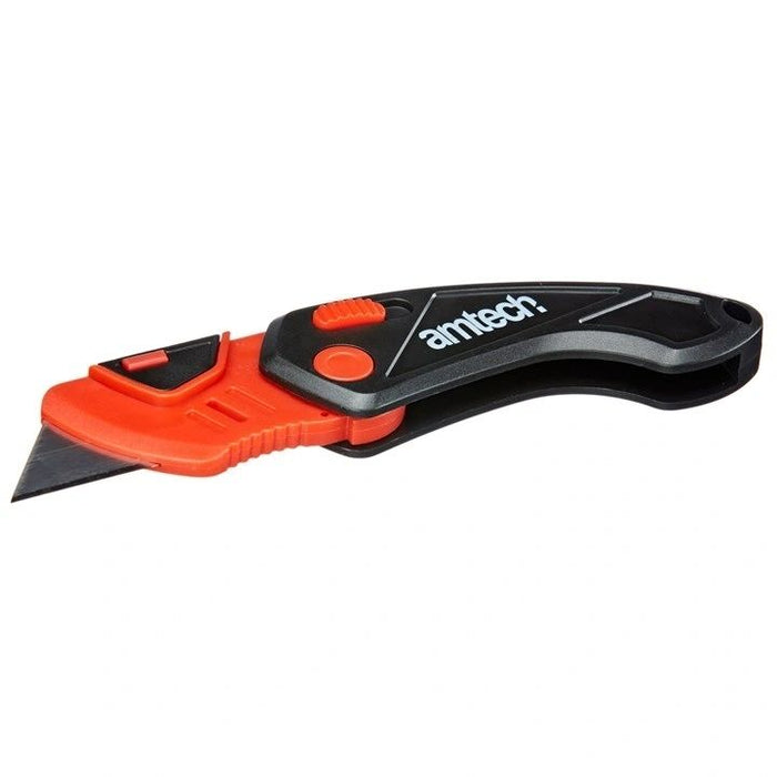 Folding plastic utility knife