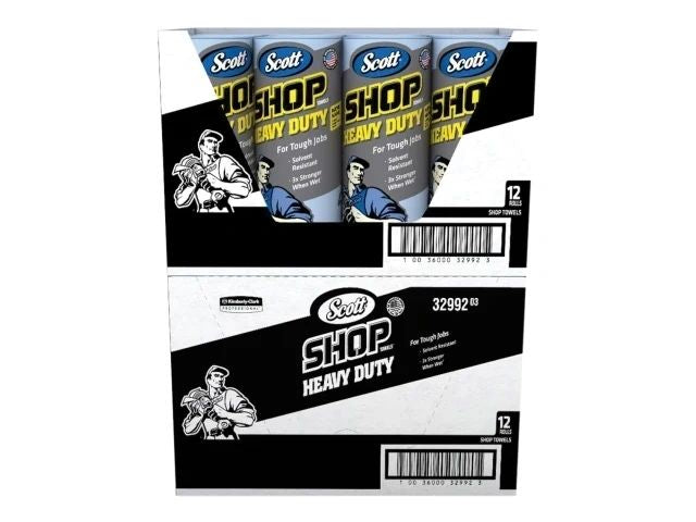 SCOTT® Blue Heavy-Duty Shop Cloth Roll