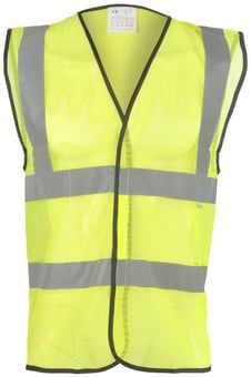 Hi-Vis Yellow Mesh Waistcoat