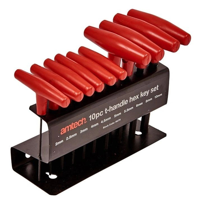 10 Piece T-handle hex key set