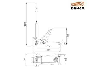 BAHBH13000 BH13000 Extra Compact Trolley Jack 3T