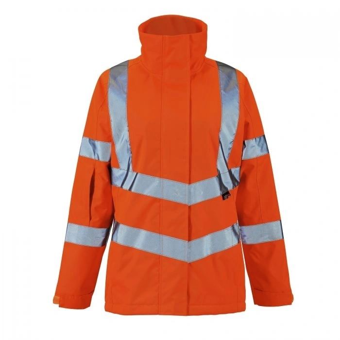 Ladies HV Kamela Padded Jacket - Orange