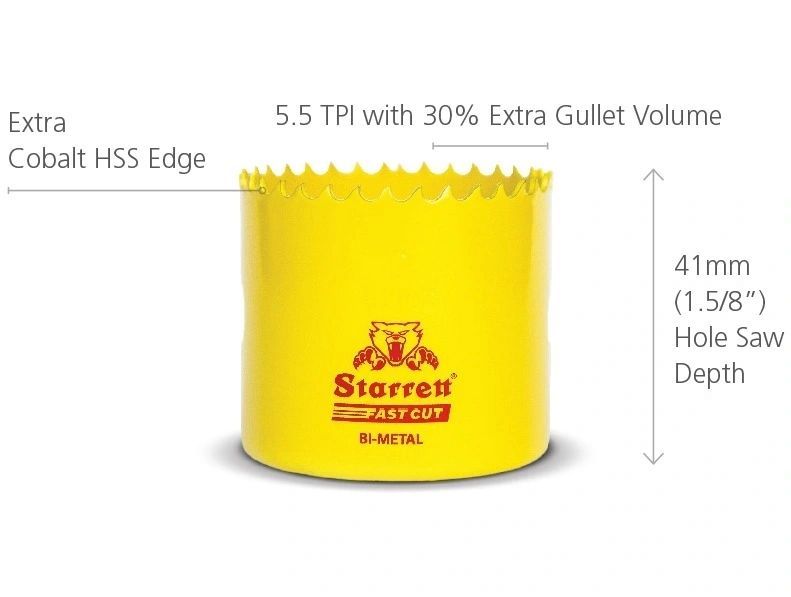 2 1/2"/64mm Fast Cut Holesaw Starrett - FCH212