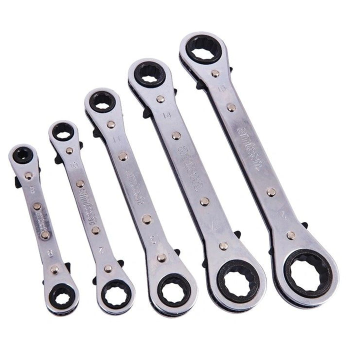 5 Piece ring ratchet spanner set