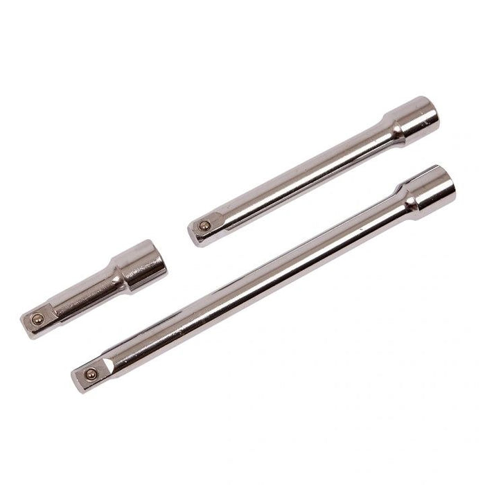 3 Piece 13mm (1/2") short extension bar set