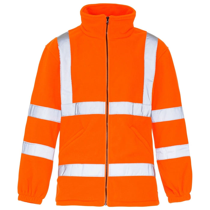 Hi Vis Micro Fleece Orange 300gsm Std Tape EN471-3