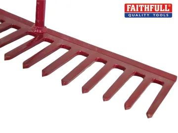 FAIASP Asphalt Rake 16 Flat Teeth - Tubular Steel Shaft