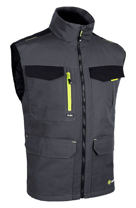 FLEX WORKWEAR BODYWARMER TWO-TONE GY BL