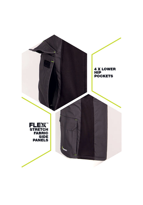 FLEX WORKWEAR BODYWARMER TWO-TONE GY BL