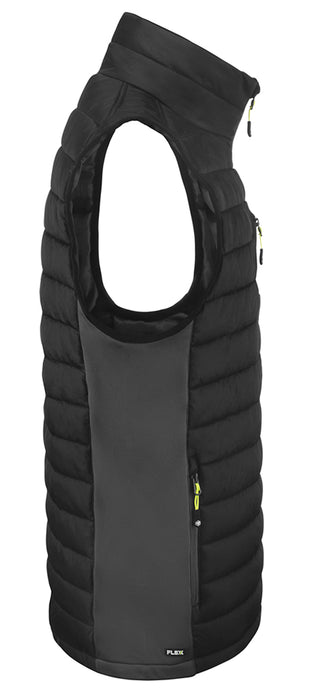 FLEX WORKWEAR PADDED BODYWARMER BLACK/GREY