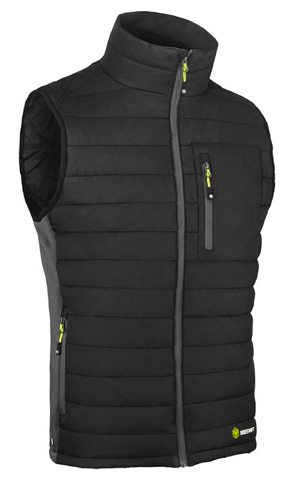 FLEX WORKWEAR PADDED BODYWARMER BLACK/GREY