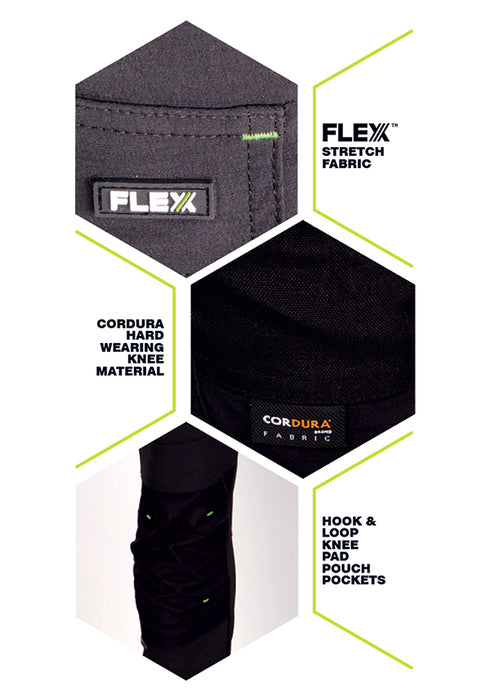 FLEX WORKWEAR TROUSER TWO-TONE BL GY