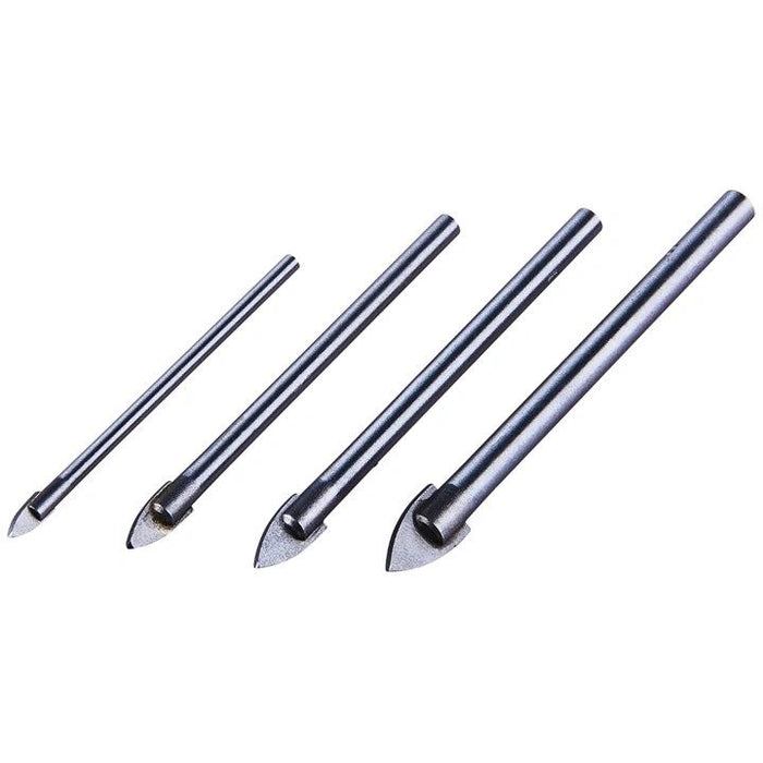 4 Piece glass and mirror drill bit set