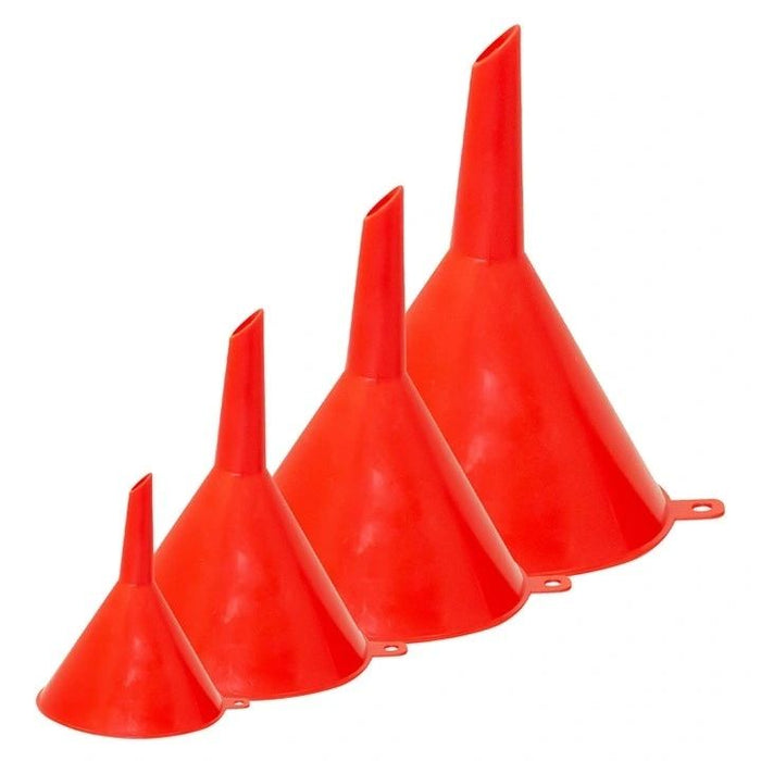 4pc Mini Plastic Funnel Set