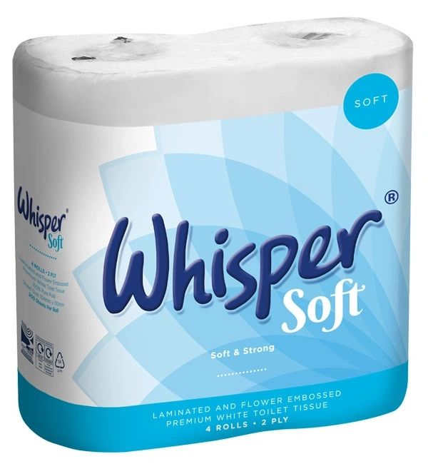 WHISPER SOFT LUXURY TOILET ROLL 2PLY x40