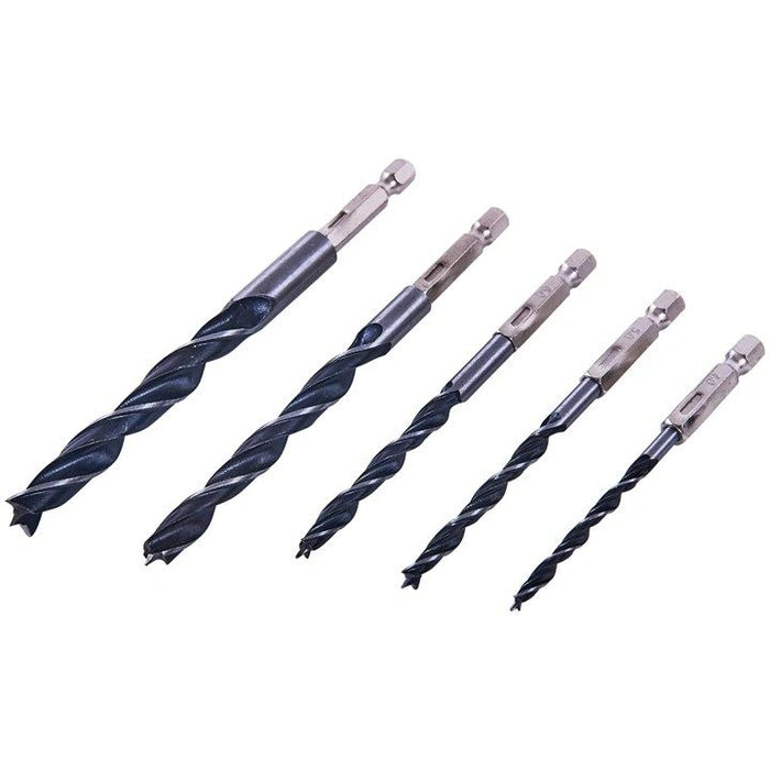 5 Piece hex shank wood drill bit set