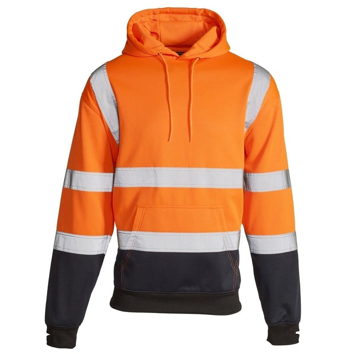 HI VIS 2 TONE HOODIE ORANGE/NAVY