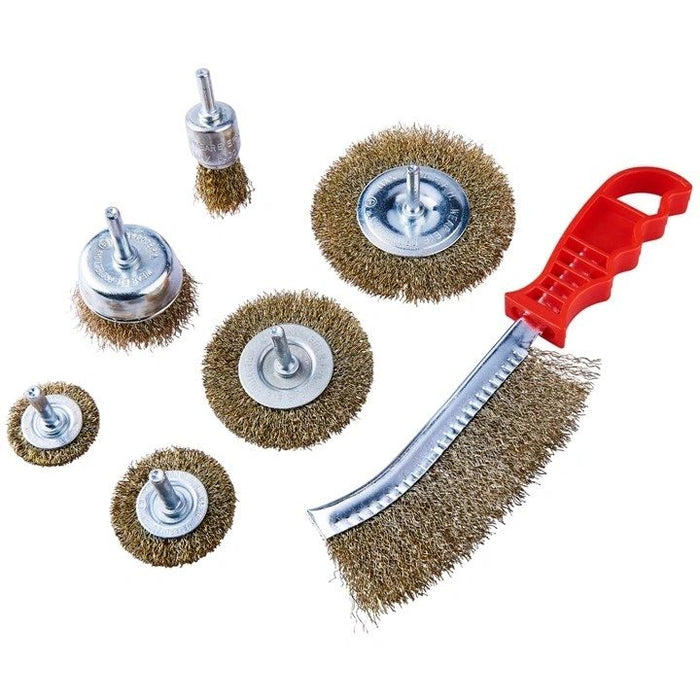 7 Piece wire brush set