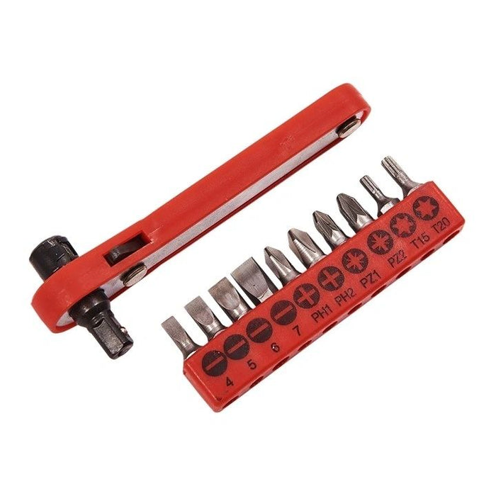 11 Piece offset ratchet screwdriver set